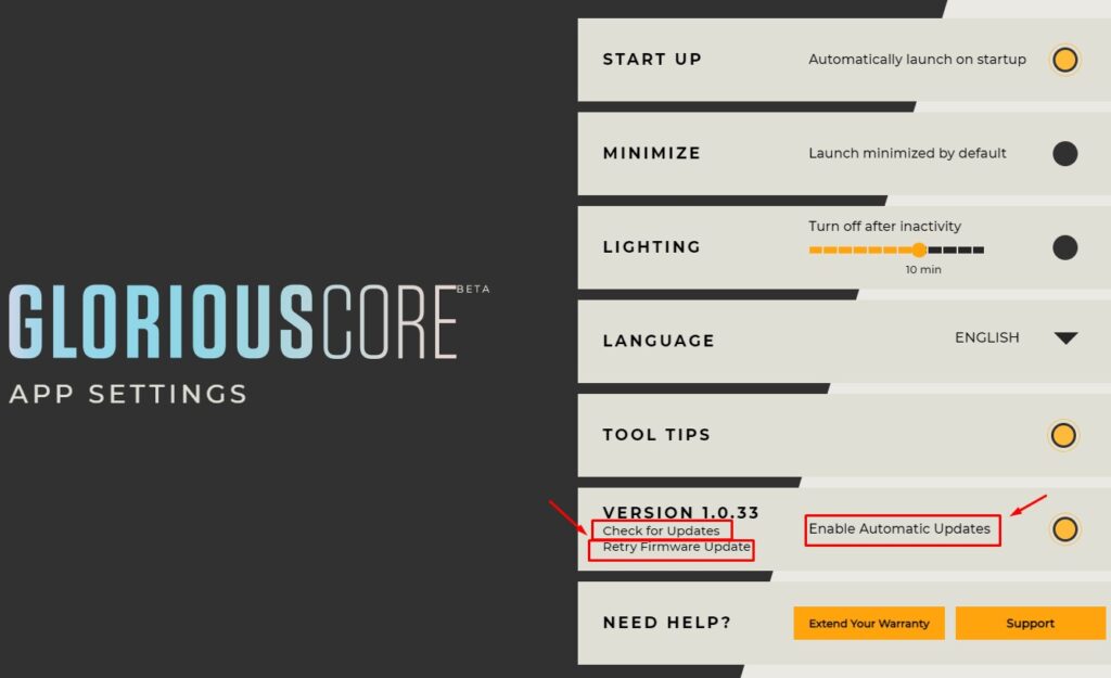 Make sure the Glorious Core software that is installed on your PC is up-to-date if you want the mouse to be recognized by the application.