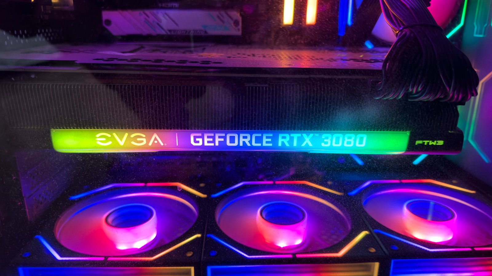 EVGA RTX 3080 Image taken from a gaming pc
