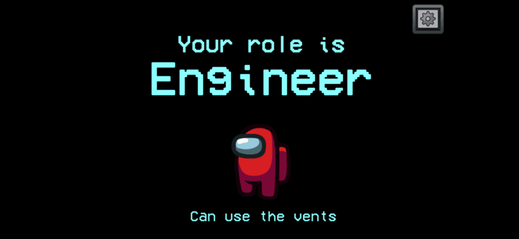 Among Us Engineer role gameplay showing a Crewmate