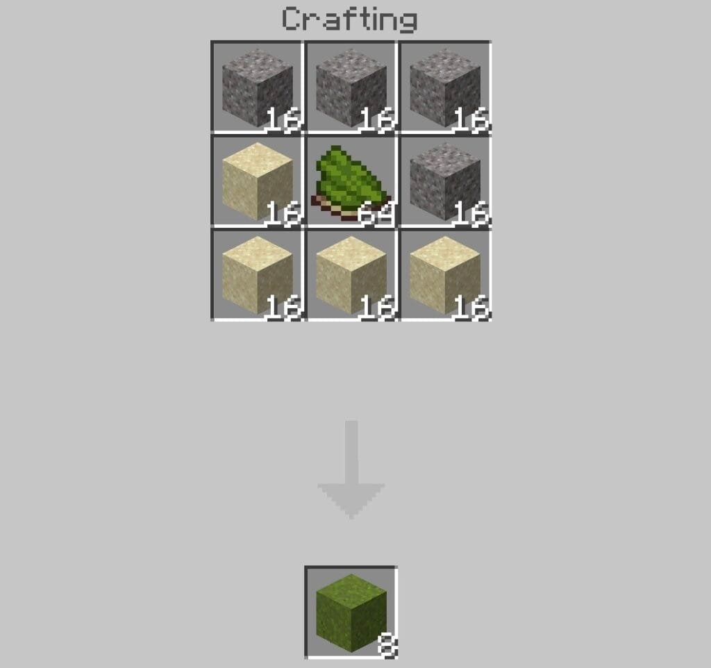 Converting concrete powder into solid concrete with water in Minecraft