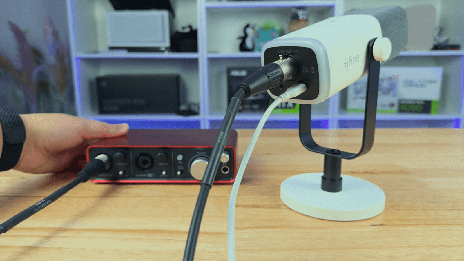 Connect the other end to your audio interface.