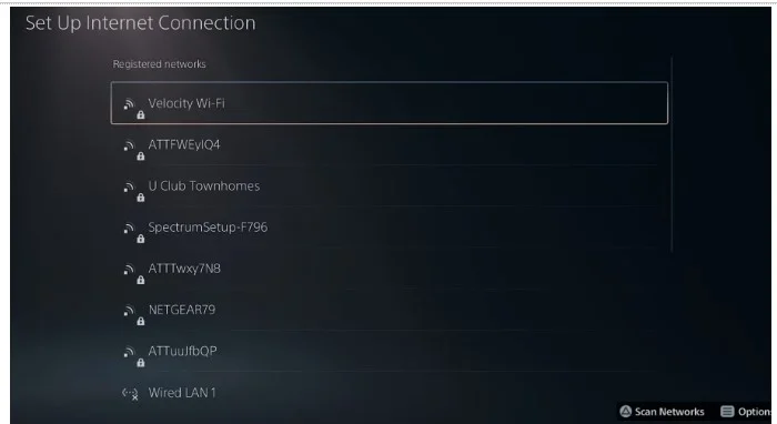 Select your internet