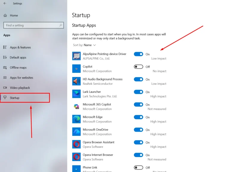 turning off program in windows start up settings